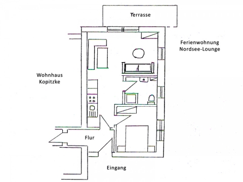 FeWo Nordsee-Lounge- Neuharlingersiel-Grundriss-1